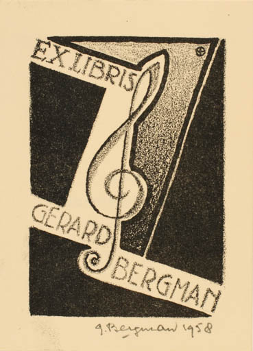 Exlibris by Gerard Bergman from Netherland for Gerard Bergman - Music 