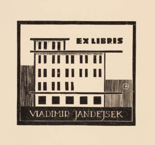 Exlibris by Gerard Bergman from Netherland for Vladimir Jandejsek - Architecture 