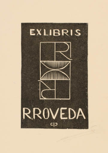 Exlibris by C. M. W. Cramer from Netherland for Roland Roveda - Text/Writing 