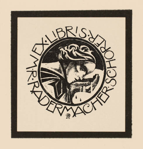 Exlibris by R. N. Holst from Netherland for M. R. Radermacher - Portrait 