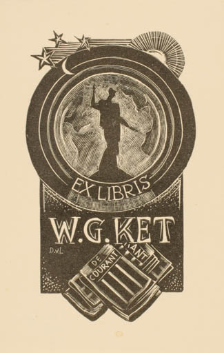 Exlibris by Dick van Luijn from Netherland for W. G. Ket - 