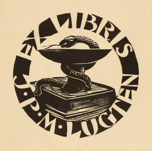 Exlibris by Dick van Luijn from Netherland for S. P. M. Lugten - Book Medicine 