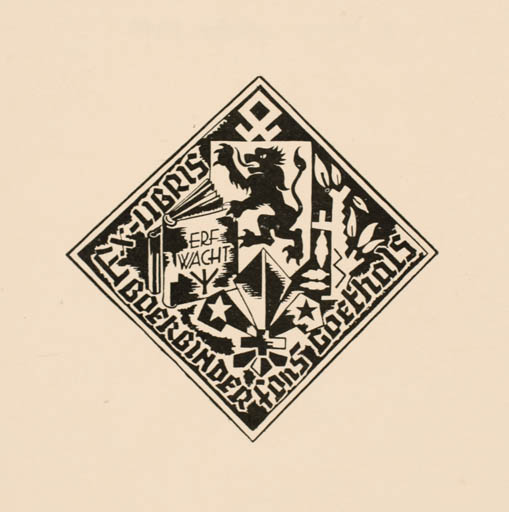 Exlibris by J. Maes from Netherland for Fons Goethals - 