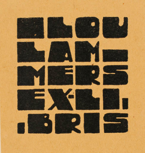 Exlibris by A. I. J. Schellart from Netherland for Lou Lammers - Text/Writing 