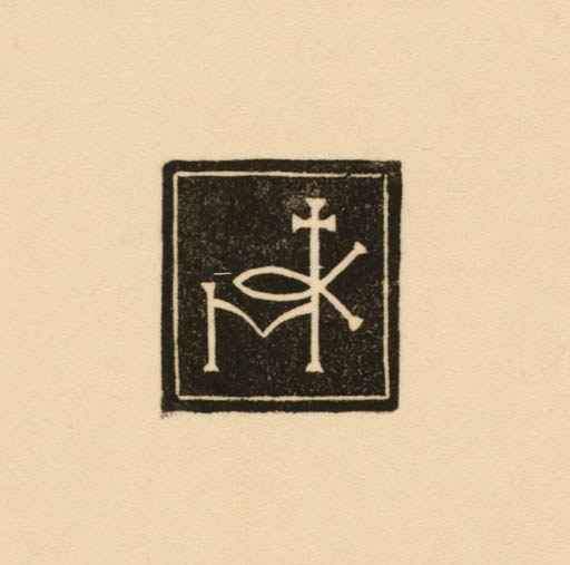 Exlibris by A. I. J. Schellart from Netherland for ? M. K. - Monogram 