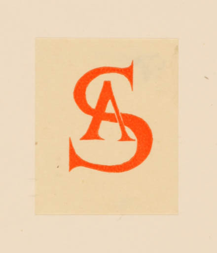 Exlibris by A. I. J. Schellart from Netherland for ? S. A. - Monogram 