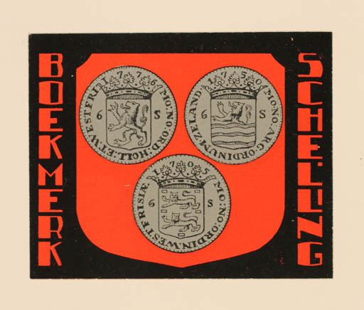 Exlibris by A. H. Schelling from Netherland for ? Schelling - Heraldry 