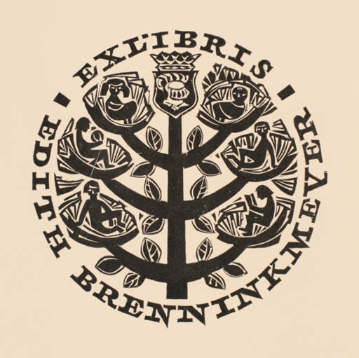 Exlibris by Akke Sins from Netherland for Edith Brenninkmeyer - Flora Group Tree 