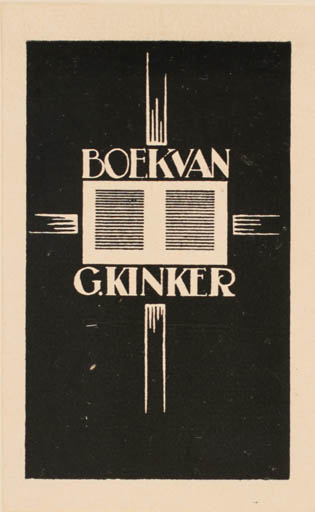 Exlibris by Henk Willemse from Netherland for G. A. Kinker - Book 