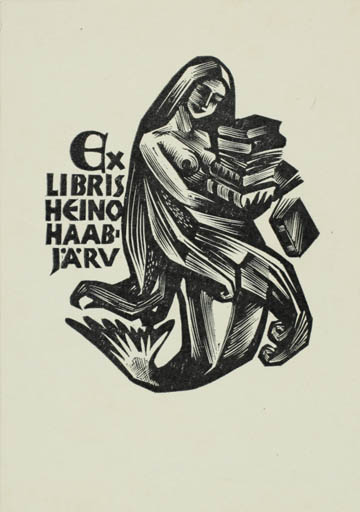 Exlibris by Henno Arrak from Estonia for Heino Haabjärv - Book Mermaid 