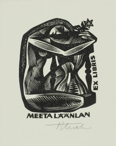 Exlibris by Henno Arrak from Estonia for Meeta Läänlan - Woman 