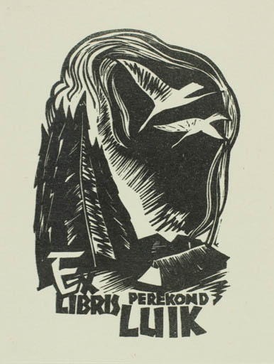 Exlibris by Henno Arrak from Estonia for Perekond Luik - Bird 