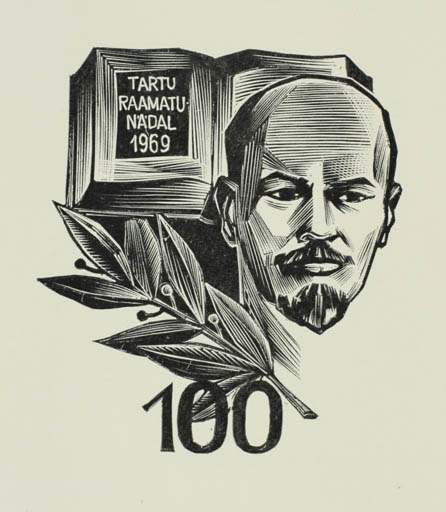 Exlibris by Henno Arrak from Estonia for ? Tartu Raamatu Nädal - Book Historical Person Portrait 