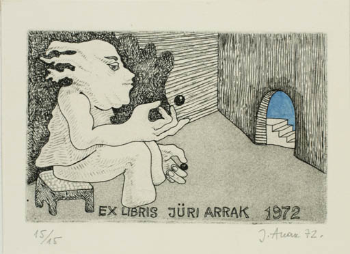 Exlibris by Jüri Arrak from Estonia for Jüri Arrak - 