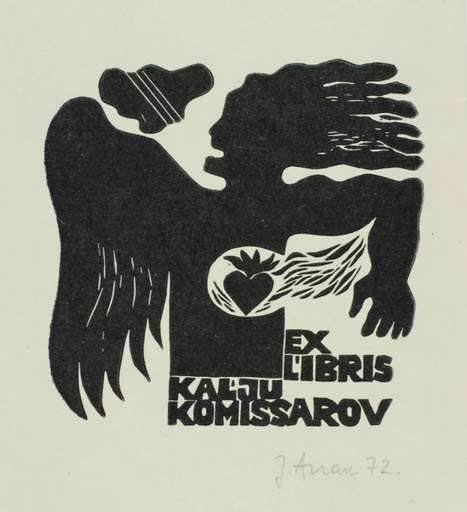 Exlibris by Jüri Arrak from Estonia for Kalju Komissarov - 