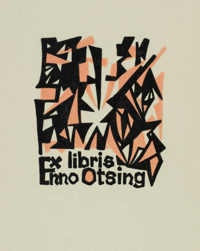 Exlibris by Jüri Arrak from Estonia for Enno Otsing - Abstract 