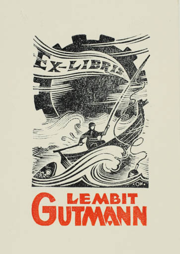 Exlibris by Johannes Juhansoo from Estonia for Lembit Gutmann - Hobby Maritime 