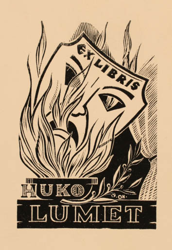 Exlibris by Johannes Juhansoo from Estonia for Huko Lumet - Theater/Cirkus 