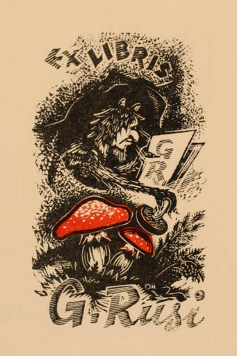 Exlibris by Johannes Juhansoo from Estonia for ? ? - Flora Mythology 