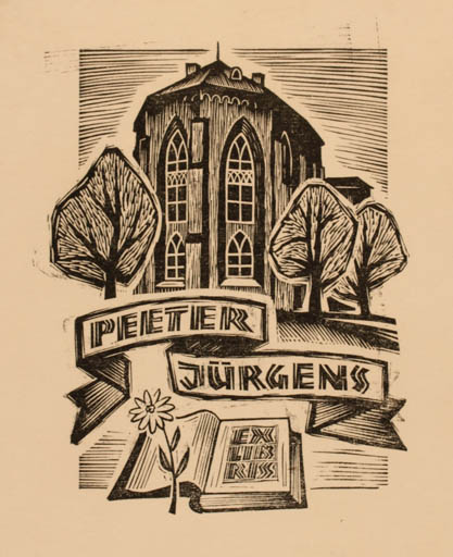 Exlibris by Ago Kivi from Estonia for Peeter Jürgens - Architecture Book 