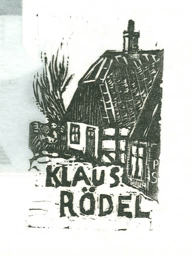 Exlibris by Poul Sørensen from Denmark for Klaus Rödel - Architecture 