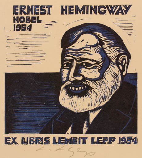 Exlibris by Lembit Lepp from Estonia for Lembit Lepp - Portrait 