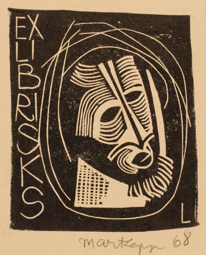 Exlibris by Mart Lepp from Estonia for ? K. S. L. - Theater/Cirkus 