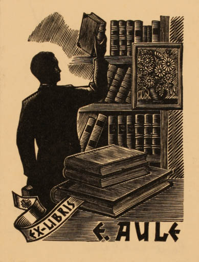 Exlibris by Paul Luhtein from Estonia for E. Aule - Book Interior 