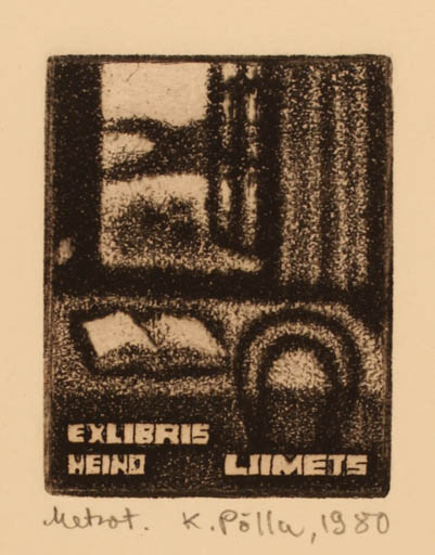 Exlibris by Kaljo Pöller from Estonia for Heino Liimets - Book Interior 