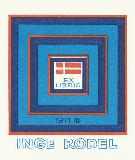 Exlibris by Lembit Lepp from Estonia for Inge Rödel - Abstract 