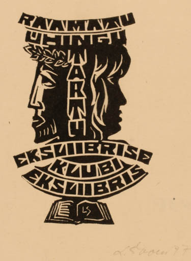 Exlibris by Leida Soom from Estonia for ? Tartu Eksliibris Klubi - 