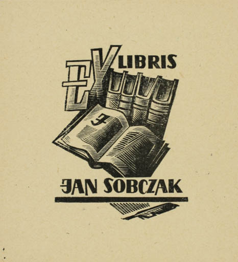 Exlibris by Czeslaw Borowczyk from Poland for Jan Sobczak - Book 