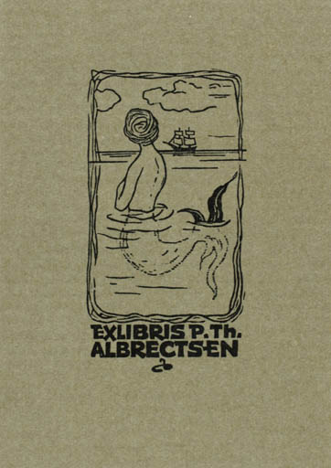 Exlibris by Zbigniew Dolatowski from Poland for Peter Therkel Albrechtsen - Mermaid Maritime 