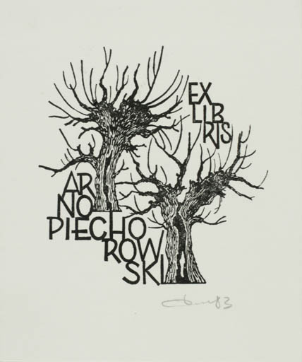 Exlibris by Zbigniew Dolatowski from Poland for Arno Piechorowski - Flora Tree 