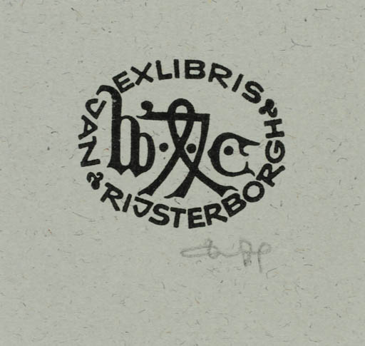 Exlibris by Zbigniew Dolatowski from Poland for Jan Rijsterborgh - Monogram Text/Writing 