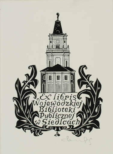 Exlibris by Zbigniew Dolatowski from Poland for ? Wojewodzkiej Biblioteki Publicznej w Siedlcach - Flora Church 