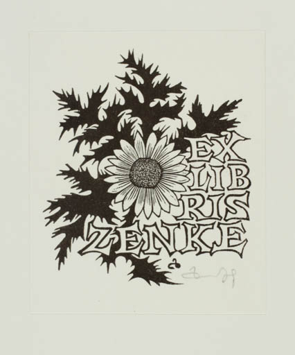 Exlibris by Zbigniew Dolatowski from Poland for ? Zenke - Flora 