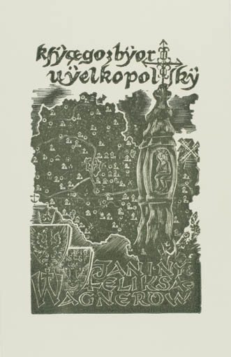 Exlibris by Antoni Golebniak from Poland for Feliksa u. Janiny Wagner - Scenery/Landscape 