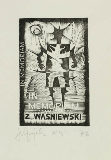 Exlibris by Henryk Grajek from Poland for Zygmunt Wasniewski - Abstract 