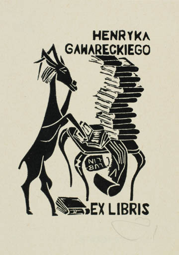 Exlibris by Zbigniew Jozwik from Poland for Henryka Gawareckiego - Book Fauna 