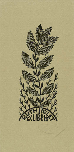 Exlibris by Zbigniew Jozwik from Poland for Ruth Irlet - Flora 