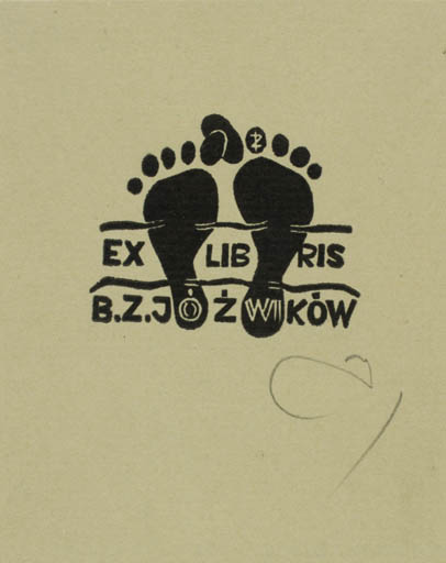 Exlibris by Zbigniew Jozwik from Poland for B. Z. Jozwikow - 