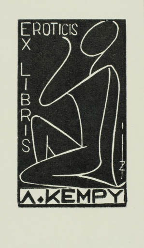 Exlibris by Zbigniew Jozwik from Poland for Andrzeja Kempy - Abstract 