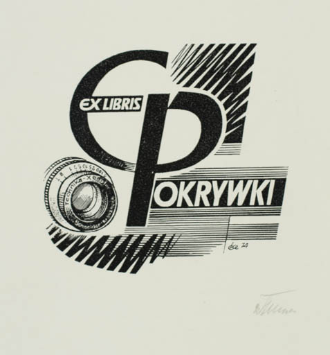 Exlibris by Czeslaw Kelma from Poland for E. Pokrywki - Photography Monogram 