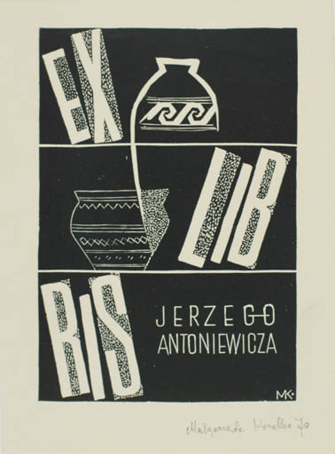 Exlibris by Malgorzata Korolko from Poland for Jerzego Antoniewicza - 