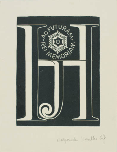 Exlibris by Malgorzata Korolko from Poland for ? H. J. - Monogram 