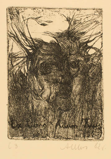 Exlibris by Anna Kowalczyk-Klus from Poland for Adam Kuu - 