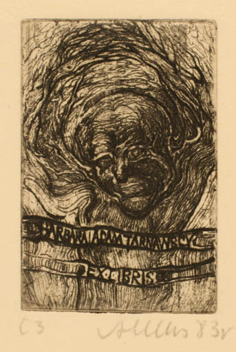 Exlibris by Anna Kowalczyk-Klus from Poland for Barbara + Adam Tarnawrcyc - Portrait 
