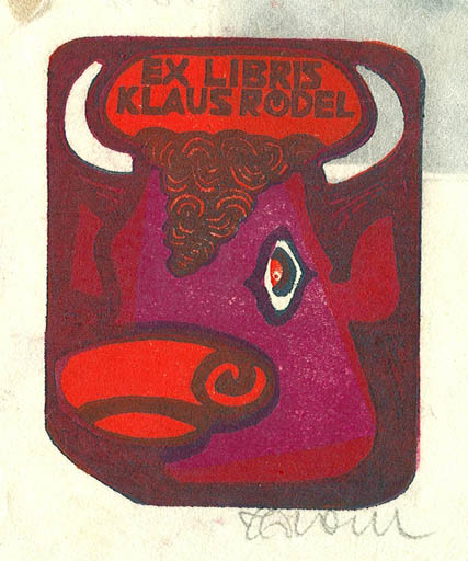 Exlibris by Jürgen Dost from Germany for Klaus Rödel - Fauna 