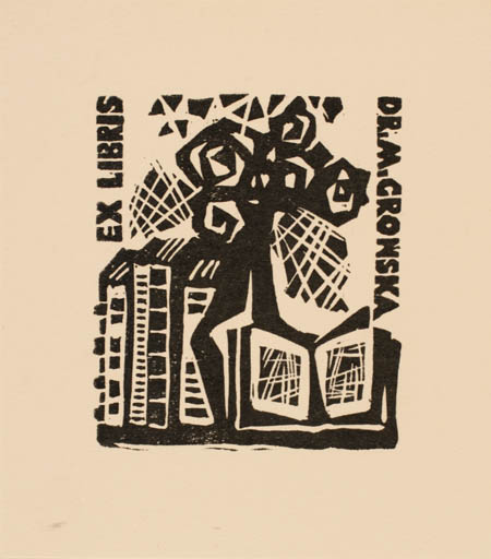 Exlibris by W. Latach from Poland for Dr. M. Gronska - Book 